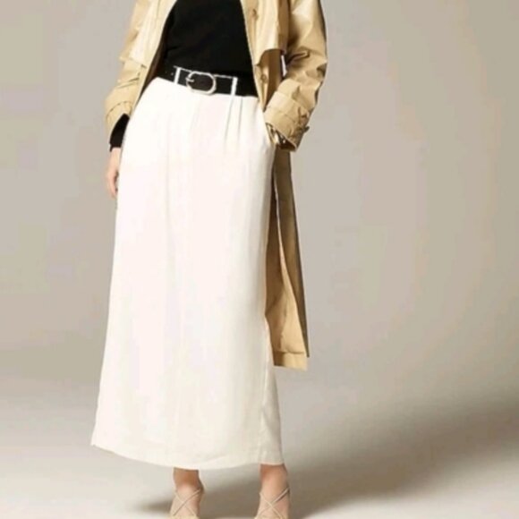 J. Crew Dresses & Skirts - J. Crew Trouser Ivory Maxi Skirt Size 12